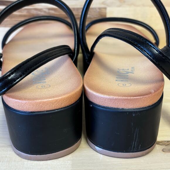 ROUGE Black Platform Sandals Women’s 8M - Picture 5 of 8